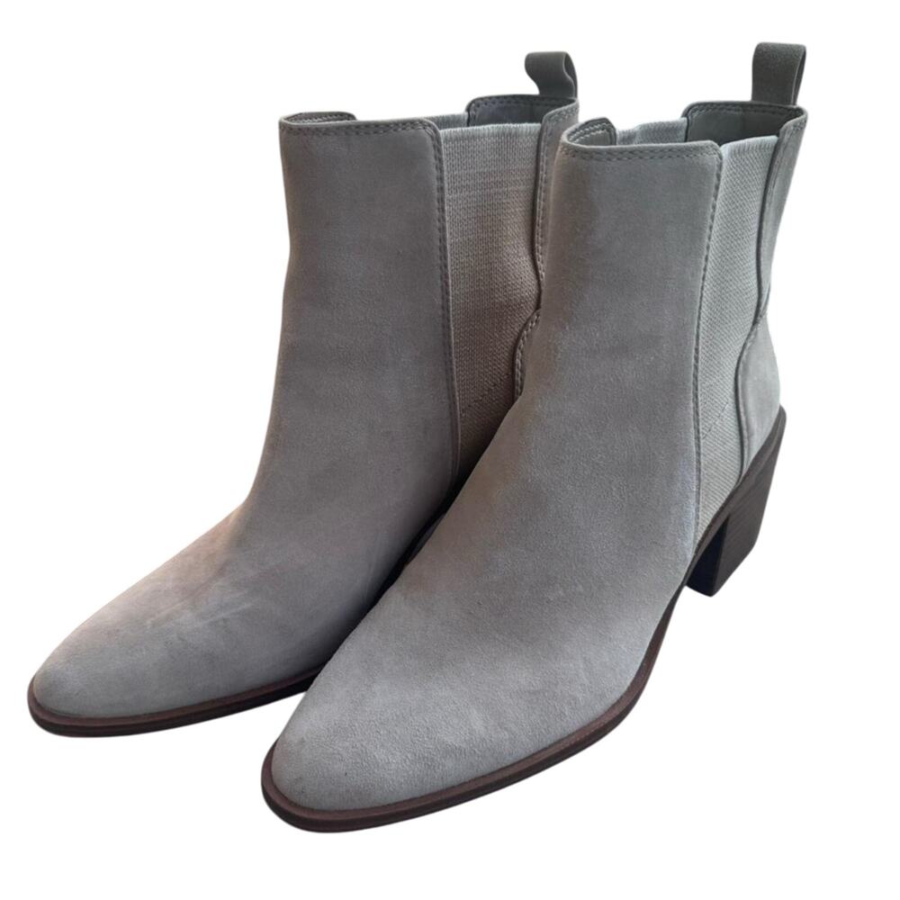 Vince Camuto Kreshna Suede Chelsea Ankle Boots Size 8 Quiet Luxury